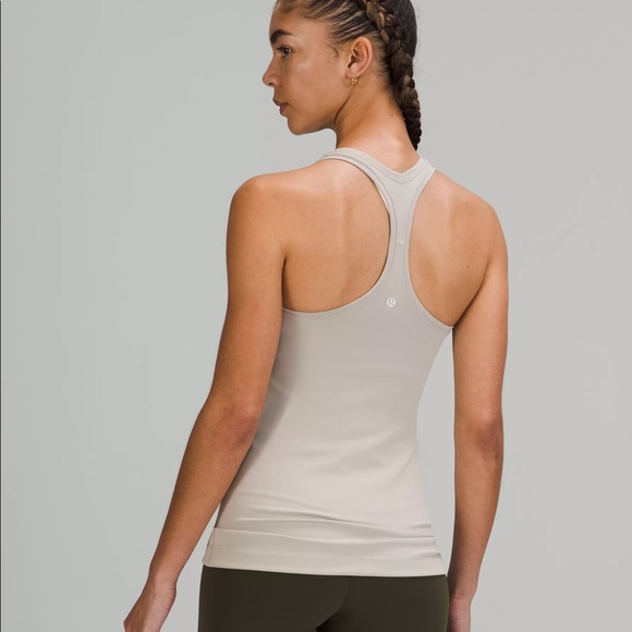 NWT lululemon Cool Racerback Tank *Everlux Raw Linen Size 4 - Picture 2 of 5